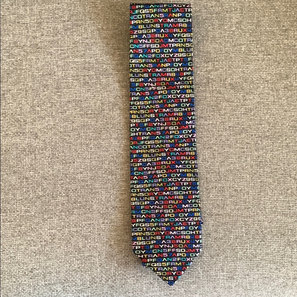 International Spy Museum Secret Encrypted Code Silk Neck Tie - Picture 3 of 3
